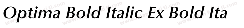 Optima Bold Italic Ex Bold Italic字体转换